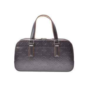 Louis Vuitton Monogram Matte Shelton Black Leather Handbag